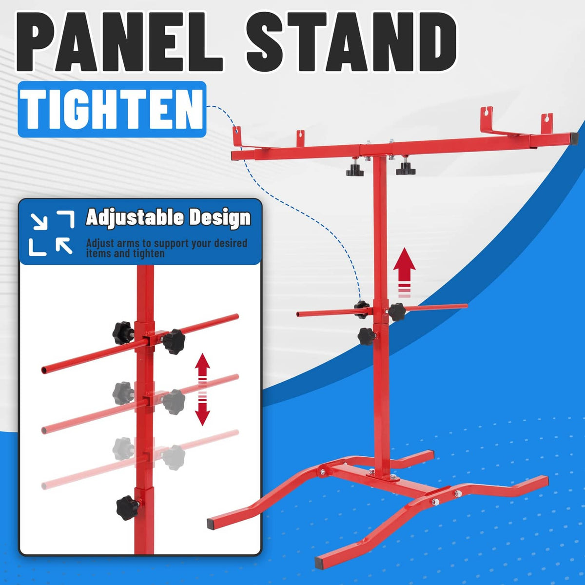 Solid Spare Adjustable T-Bar Spray Painting Stand for Bumpers Fenders Auto Body Repair Tool