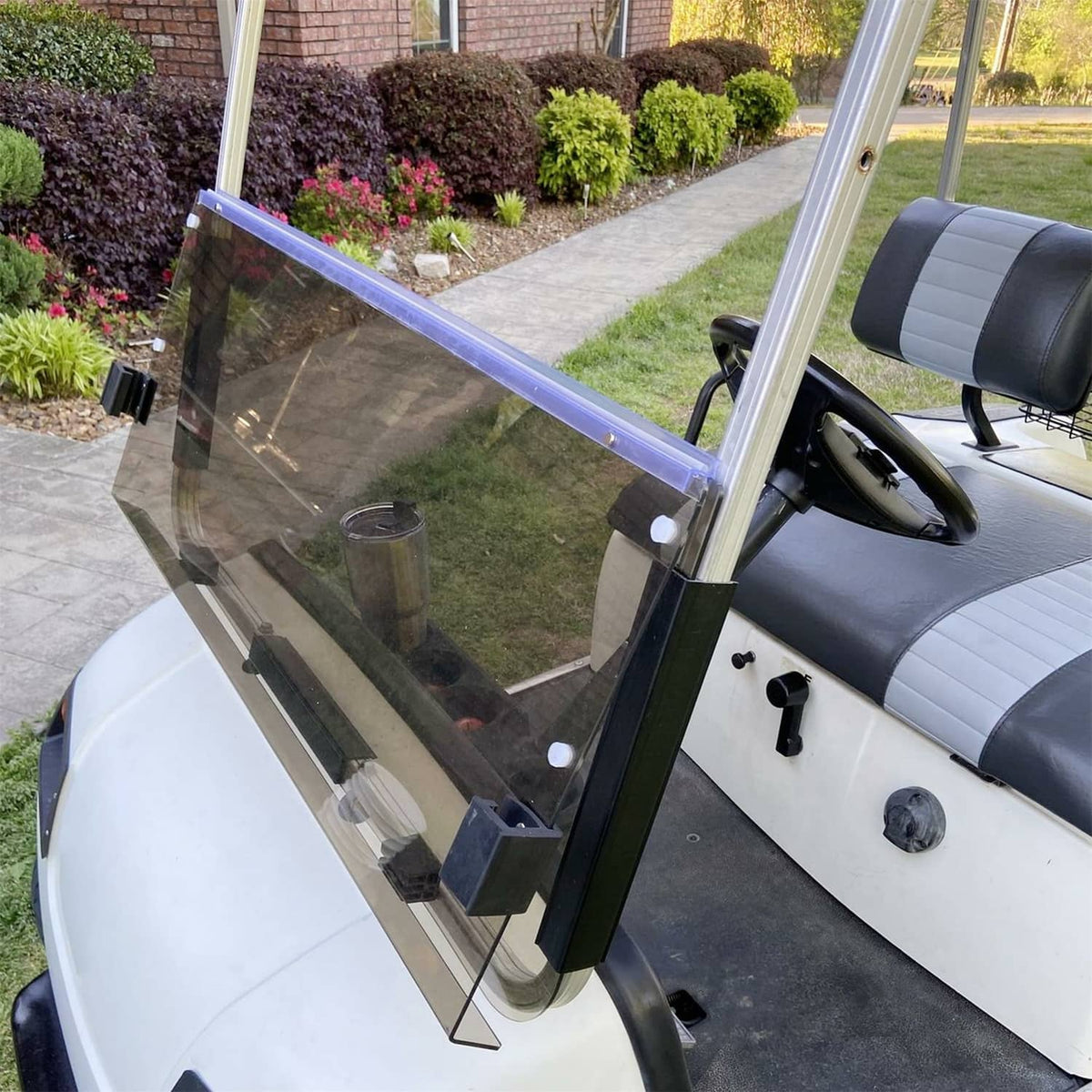 Solidspare Golf Cart Tinted Folding Windshield Windscreen For Yamaha G14 G16 G19 1995-2003