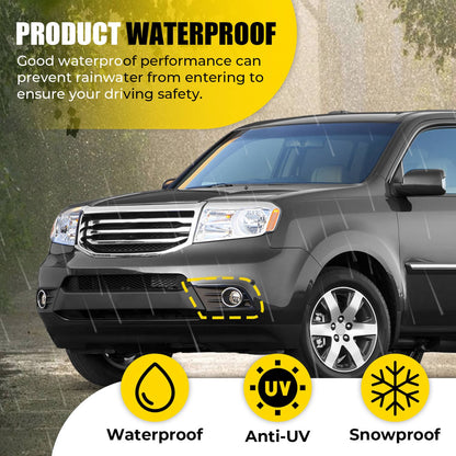 Solid Spare Front Bumper Fog Light Cover Bezel Trim Left Side For Honda Pilot 2012-2015