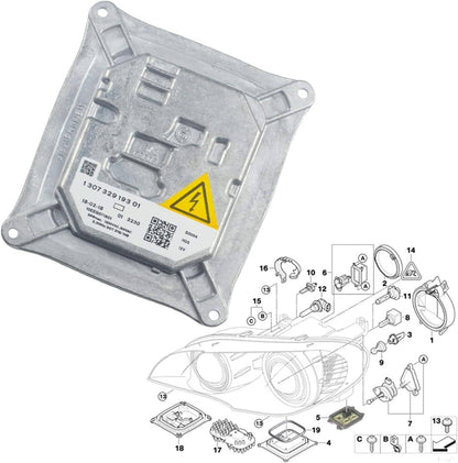 Solidspare Xenon HID Headlight Ballast Module For BMW 3 Series E90/E92/E93 63117182520