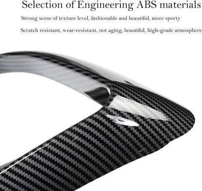 Solidspare Front Fog Light Eyebrow Cover Trim Carbon Fiber Style For 2017+ U8 Tesla Model 3