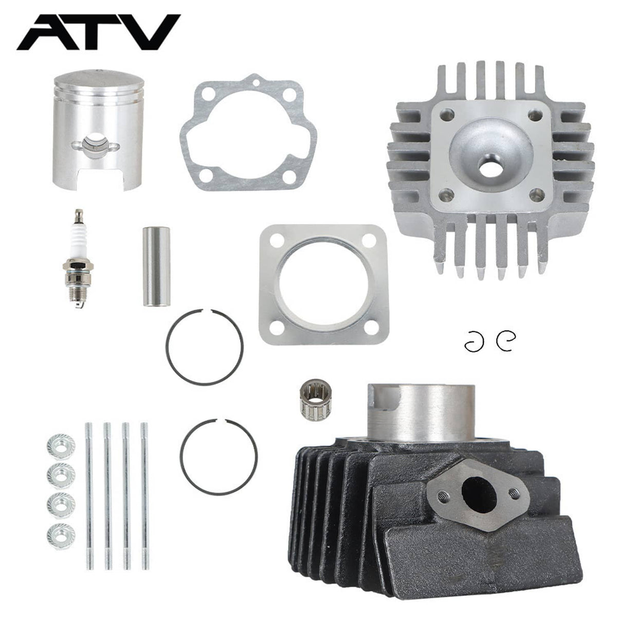 Solidspare For Suzuki LT50 LT 50 QuadRunner Cylinder Head Piston New Top End Rebuild Kit