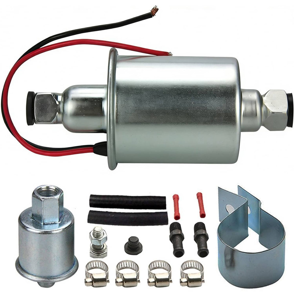Solidspare 12V Universal Electric Fuel Pump Gas Diesel High Pressure 5-9 PSI E8012S Trucks