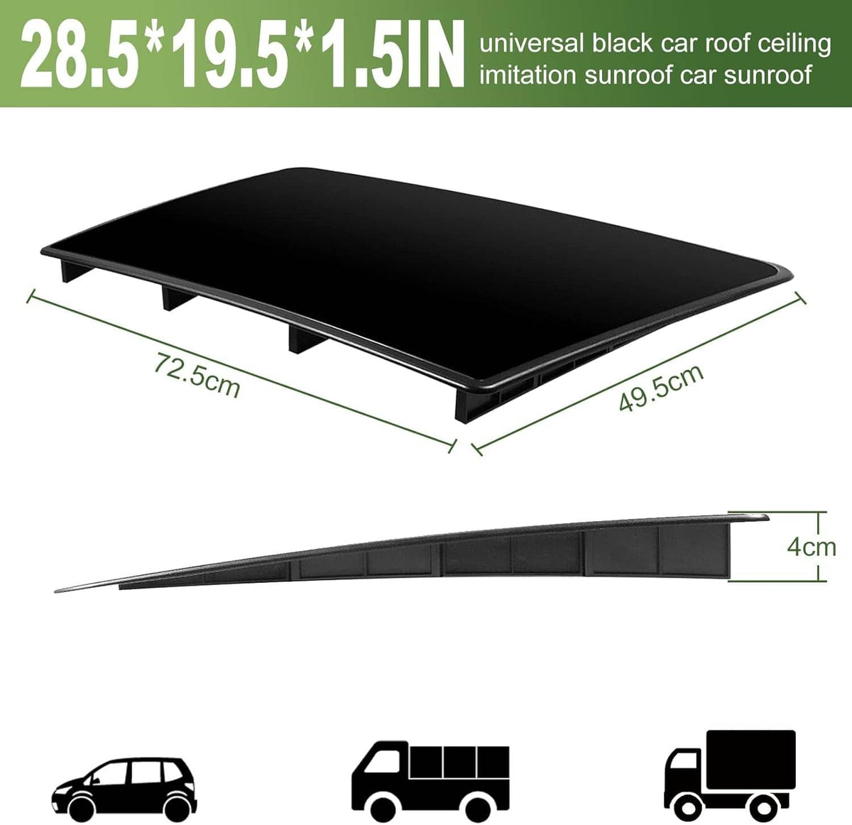 Solidspare Universal New Car Sunroof Cover Imitation Sunroof Roof Sunroof DIY Decoration