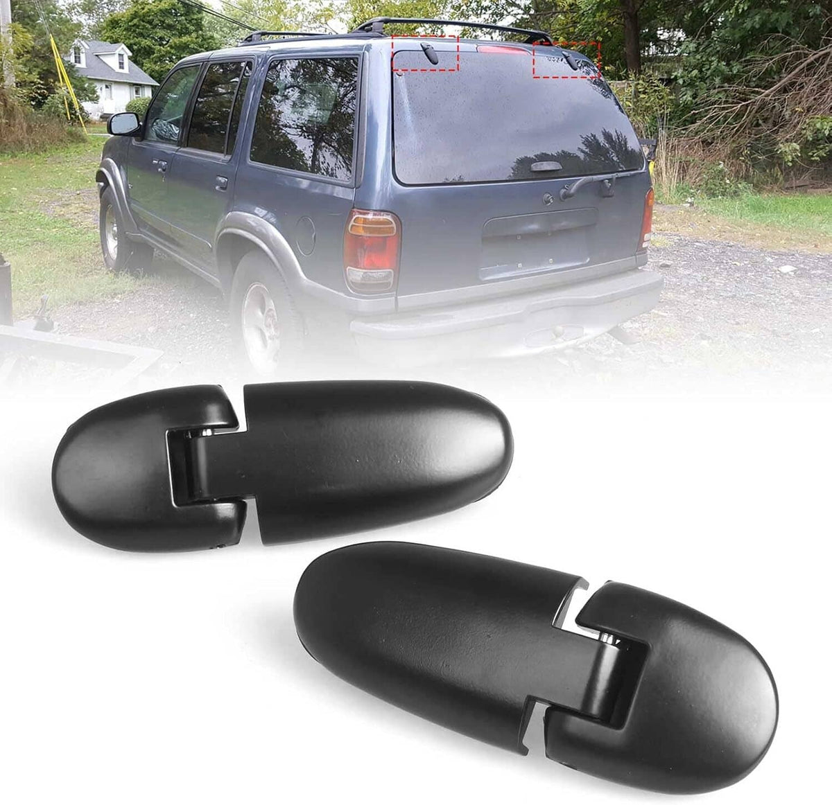 Solidspare 2Pcs Rear Back Door Tail Gate Glass Window Hatch Hinge For Ford Explorer Sport