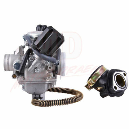 Solidspare Carburetor Carb w/ Intake manifold For Chinese GY6 Scooter Go Kart 150 150CC