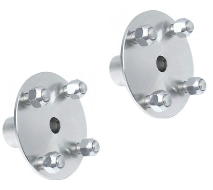 (2) 4" x 4" Live Axle Hub 1" to 3/4" Step-Down for Go Kart Cart ATV Quad Trailer