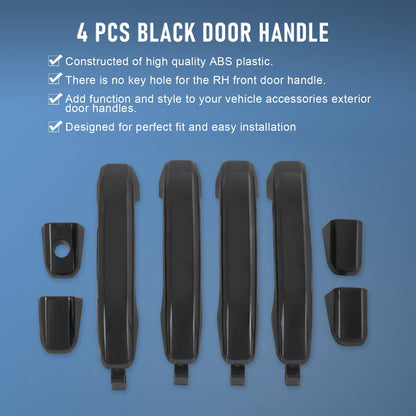 Solidspare 4 PCS Exterior Door Handle Front Rear For Chevy Silverado GMC Sierra 2014-2018