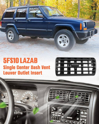 Solid Spare 1x Center Dash Air Vent Louver Outlet For Jeep Cherokee XJ 1997-2001 Wrangler TJ