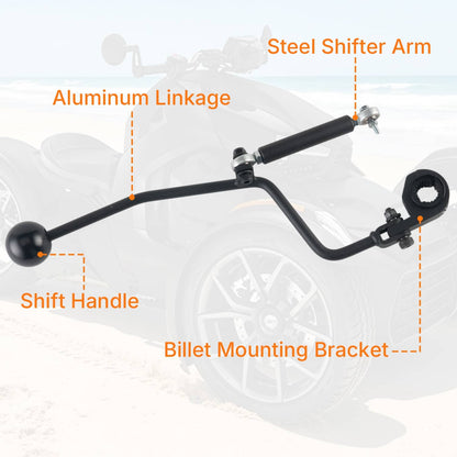 Solidspare Black Forward & Reverse Shifter Assembly Kit For Can-Am Ryker 600 900 2019-2025