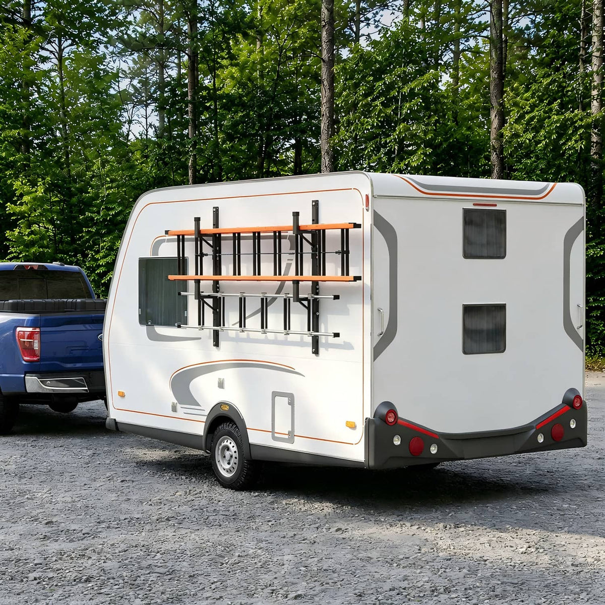 Solidspare 2 Adjustable Trailer Side Ladder Rack Exterior Wall Mount For Enclosed Trailers