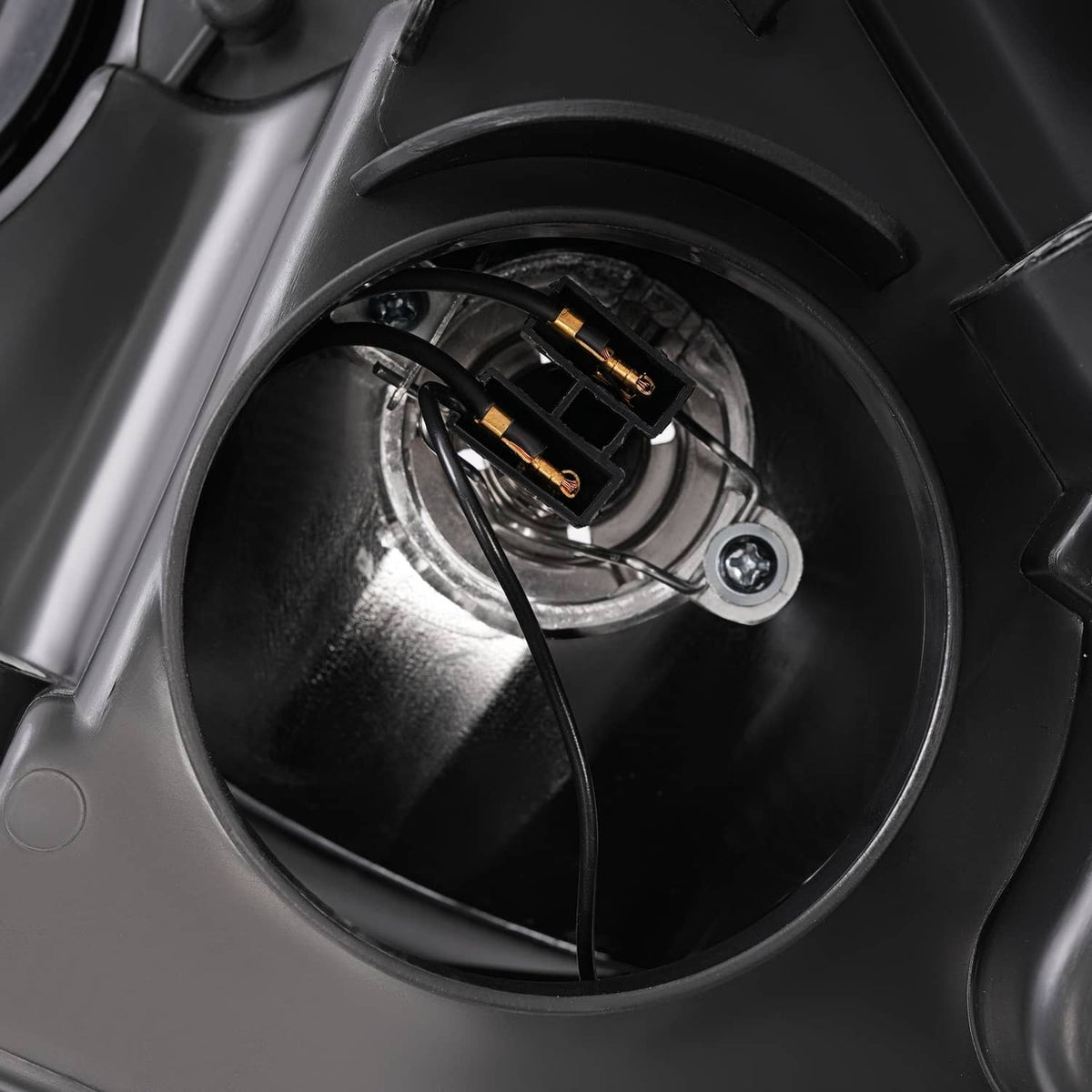 Solid Spare Black Right Passenger Side Headlight Clear Lens Halogen For Ford Focus 2012-2014