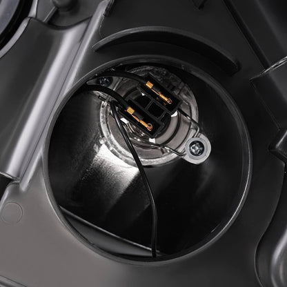 Solid Spare Black Right Passenger Side Headlight Clear Lens Halogen For Ford Focus 2012-2014