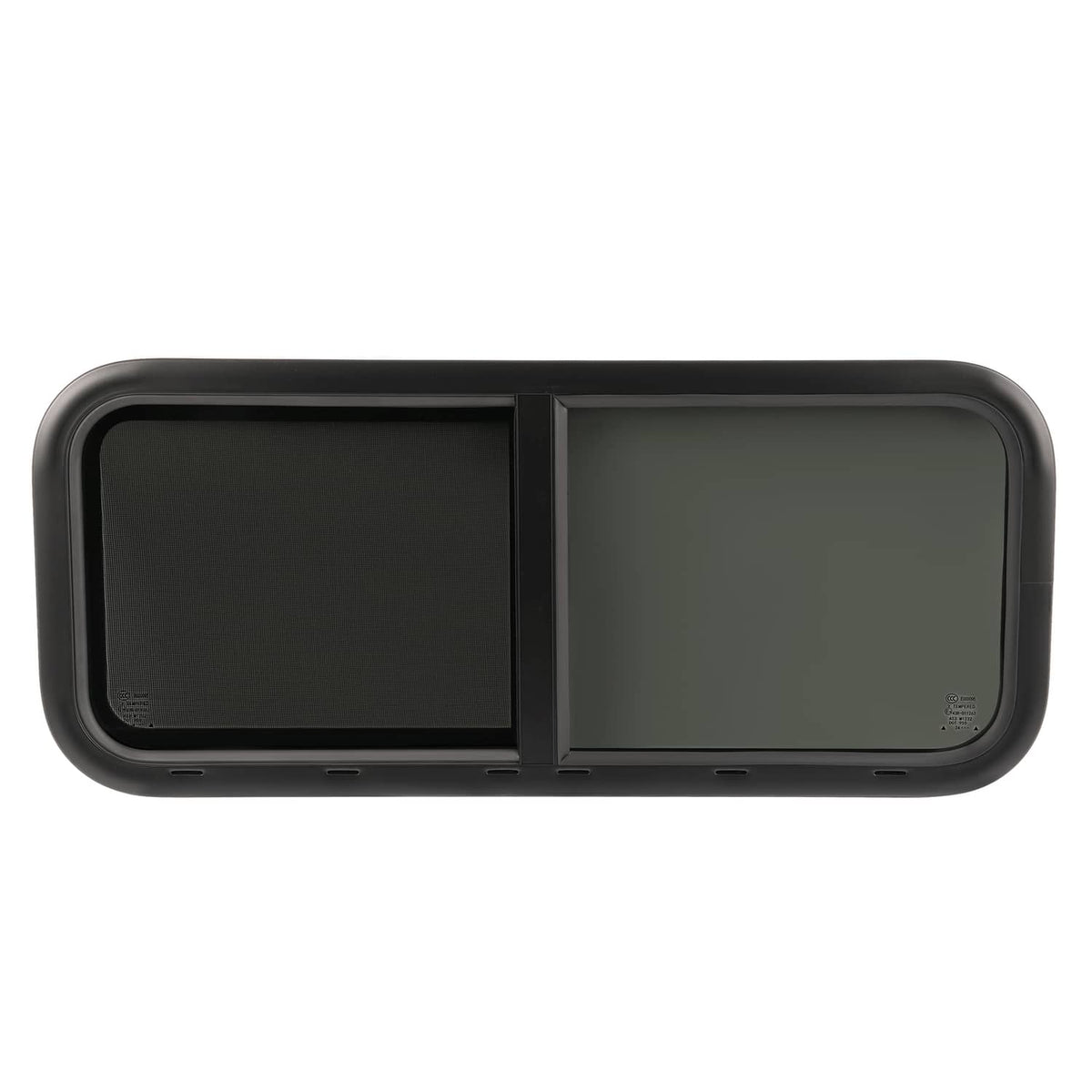 Solidspare 36" W x 15" H Horizontal Slider RV Window For Cargo Trailer W/ Screen Trim Ring