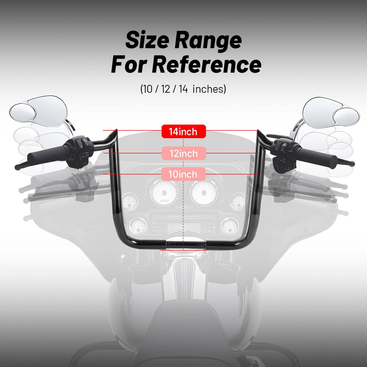Solidspare 1-1/4" Meathook Bagger Ape Handlebar for Harley Touring FLH FLHX FLHTC 1986-2025