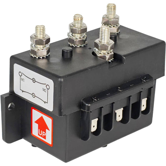 Solid Spare Quadrupole 500A 12V 2-Wire Windlass Reverse Solenoid for Boat Electric Winch