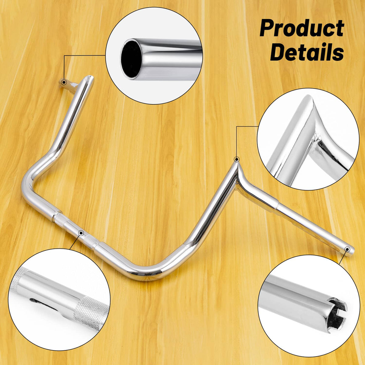 Solidspare 12" Chrome Meathook Handlebar for Harley STREET GLIDE SPECIAL FLHXS 2014-23