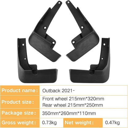 Solidspare Front & Rear Mud Flaps Mudguards Splash Guard Set for 2021-2024 Subaru Outback