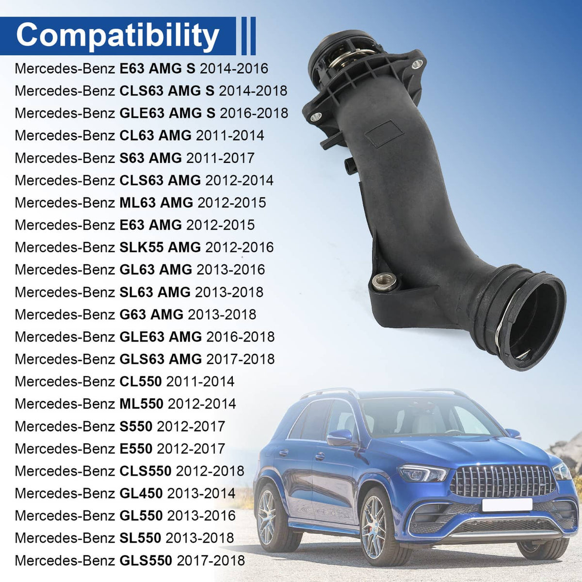 Solidspare Engine Coolant Thermostat Housing Fit Mercedes CLS550 GL450 CL550 2782000815