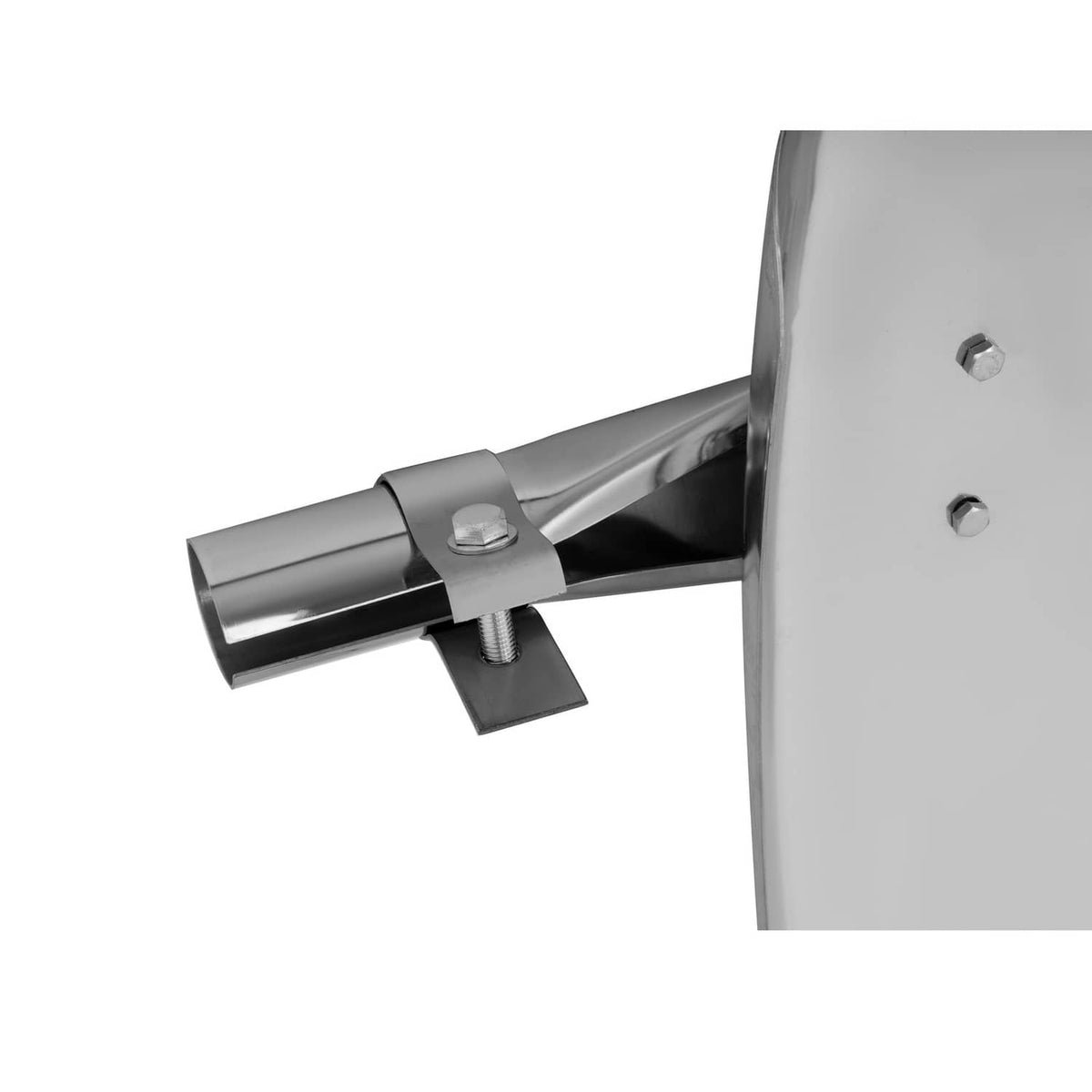 Solid Spare Stainless Quarter Fender Kit Semi Truck W/Tubes and Bracket 24" x 24" Universal