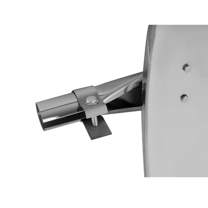 Solid Spare Stainless Quarter Fender Kit Semi Truck W/Tubes and Bracket 24" x 24" Universal
