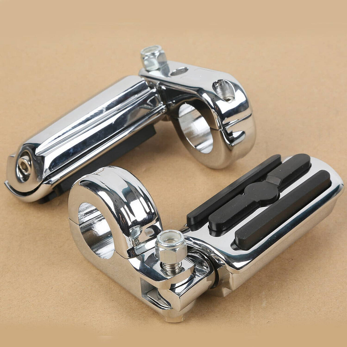 Solidspare 1-1/4" 32mm Short  Highway Foot Pegs Footpeg Fit For Harley Road Street Glide