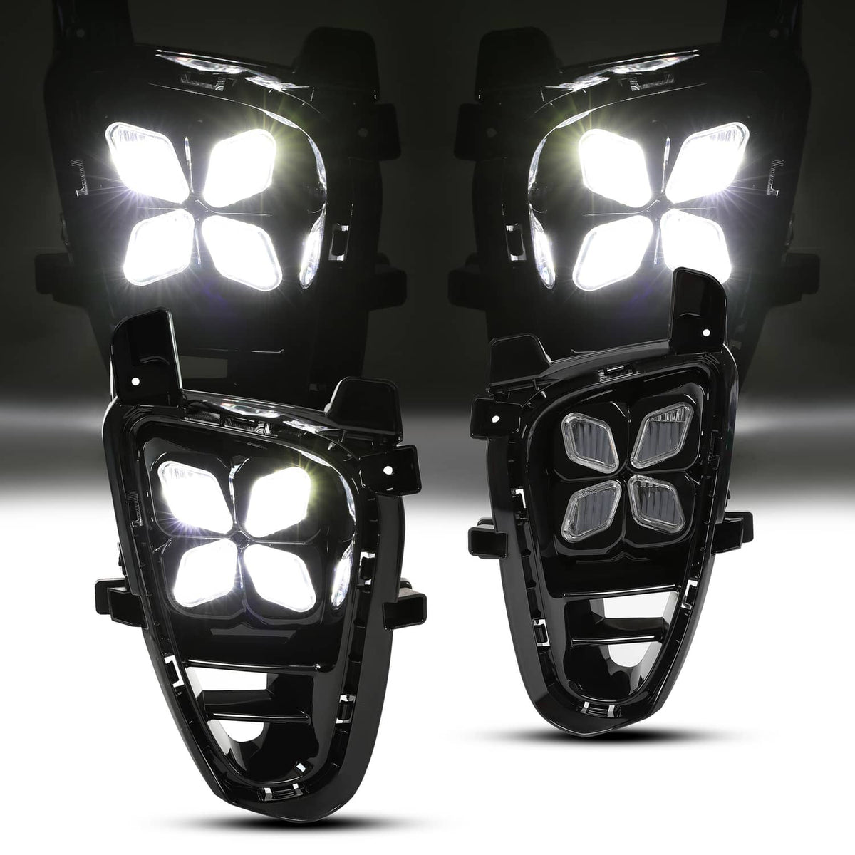 Solid Spare LED Fog Lights DRL Daytime Running Driving Lamps For Kia Sorento 2019-2020 LH+RH