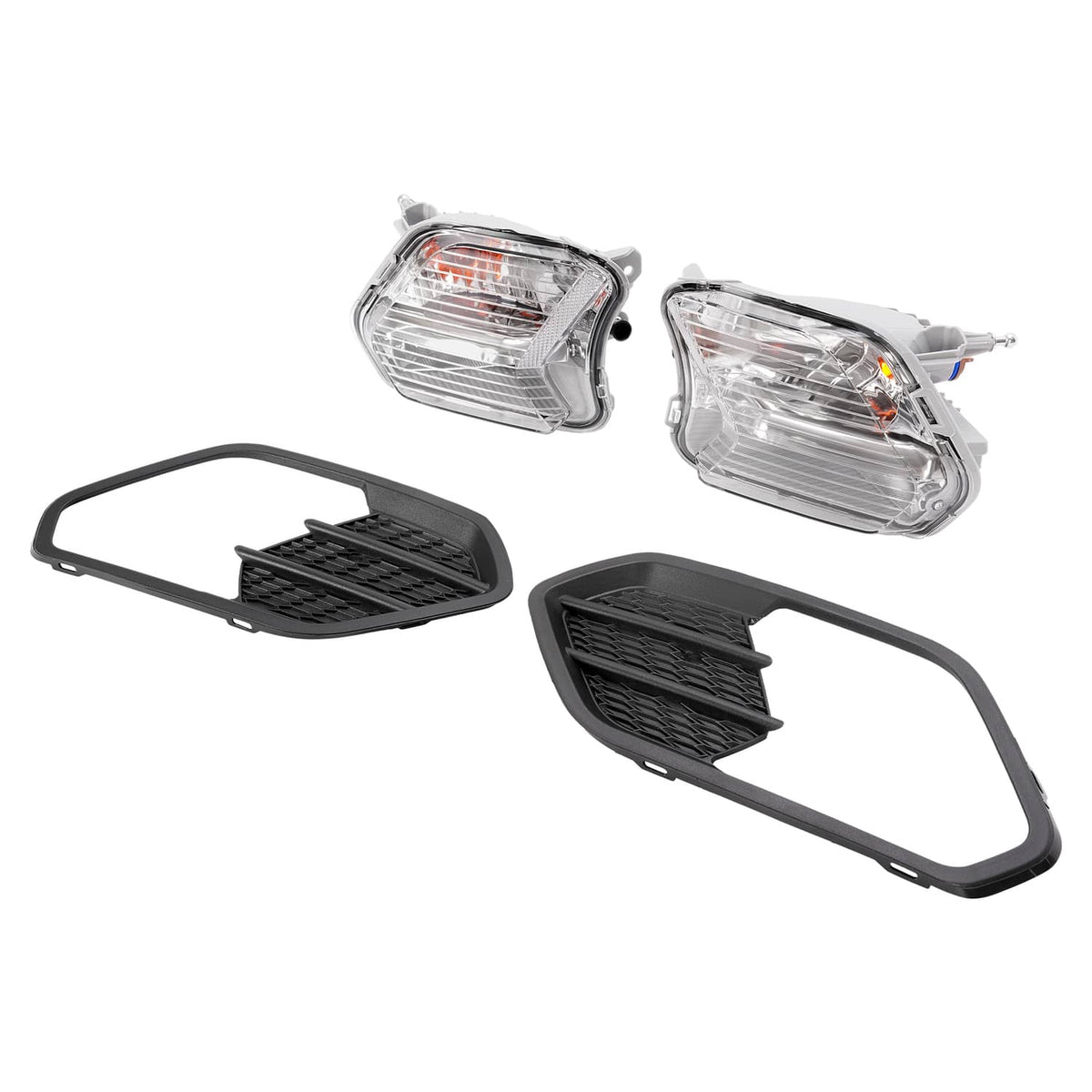Solid Spare For 2017-2019 Ford Escape Kuga Pair Driving Fog Lights Turn Signal Lamps w/Cover