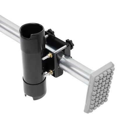 Solid Spare Truck Bed Rod Rack Fishing 4 Rod Holder Aluminum Adjustable Pickup Silvery Black