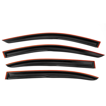 Solidspare Window Visor Rain Guard Vent For Honda Accord 2008-2012 Wavy Mugen Style Tinted