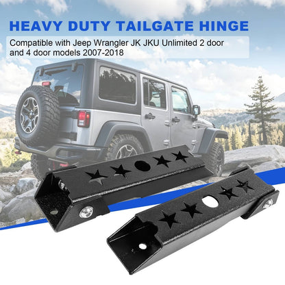Solidspare For 1997-2006 Jeep Wrangler TJ Rear Tailgate Door Hinge Mounting Set 2Pcs