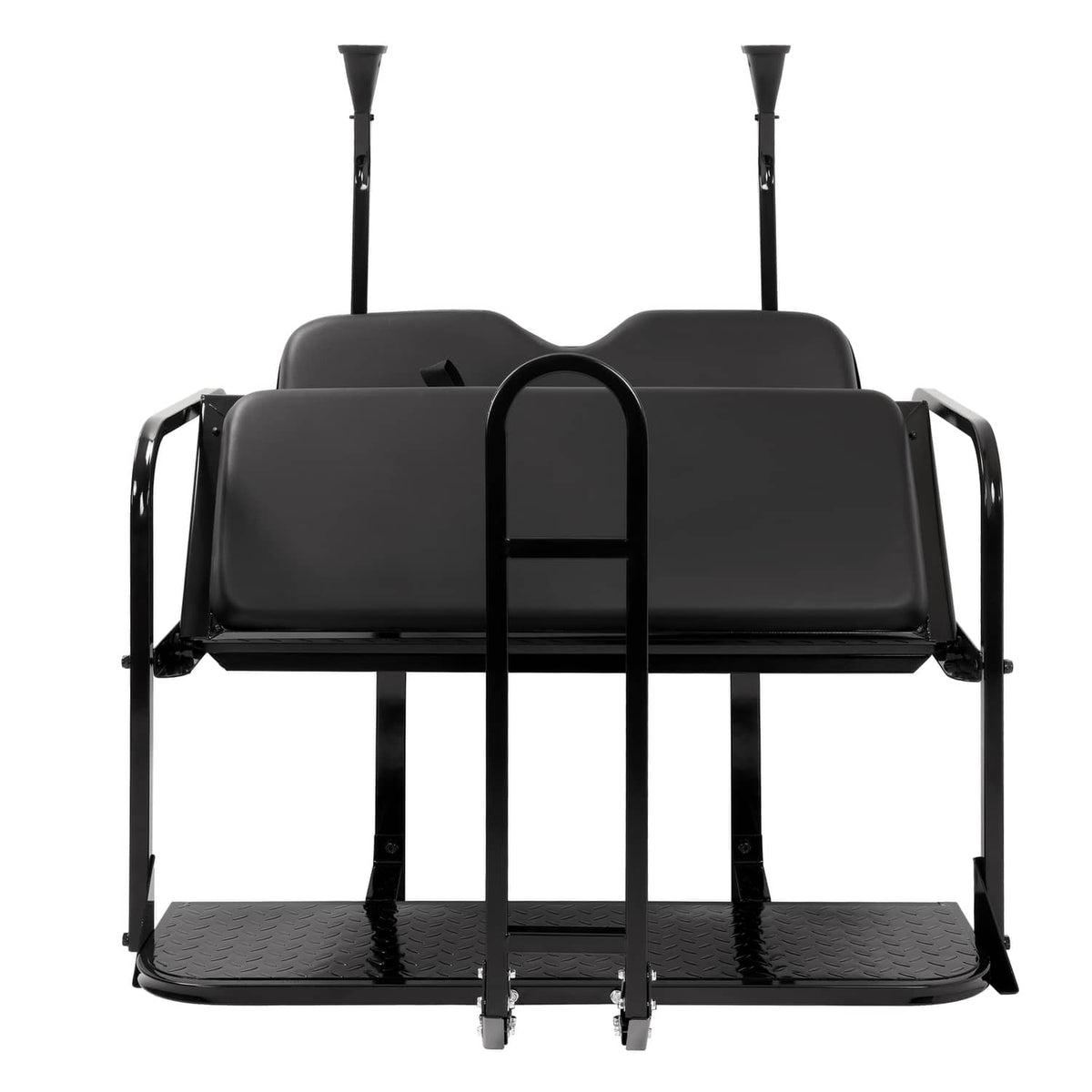 Solidspare Rear Flip Seat Back Seat Kit For Club Car PRECEDENT/TEMPO Golf Cart w/ Grab Bar