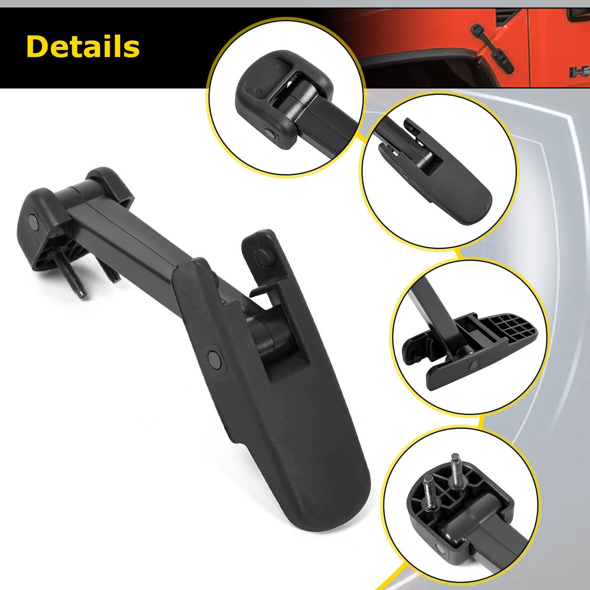 Solid Spare #15097841 Black Hood Latch For Hummer H2 2003-2009 Chevy Kodiak GMC TopKick