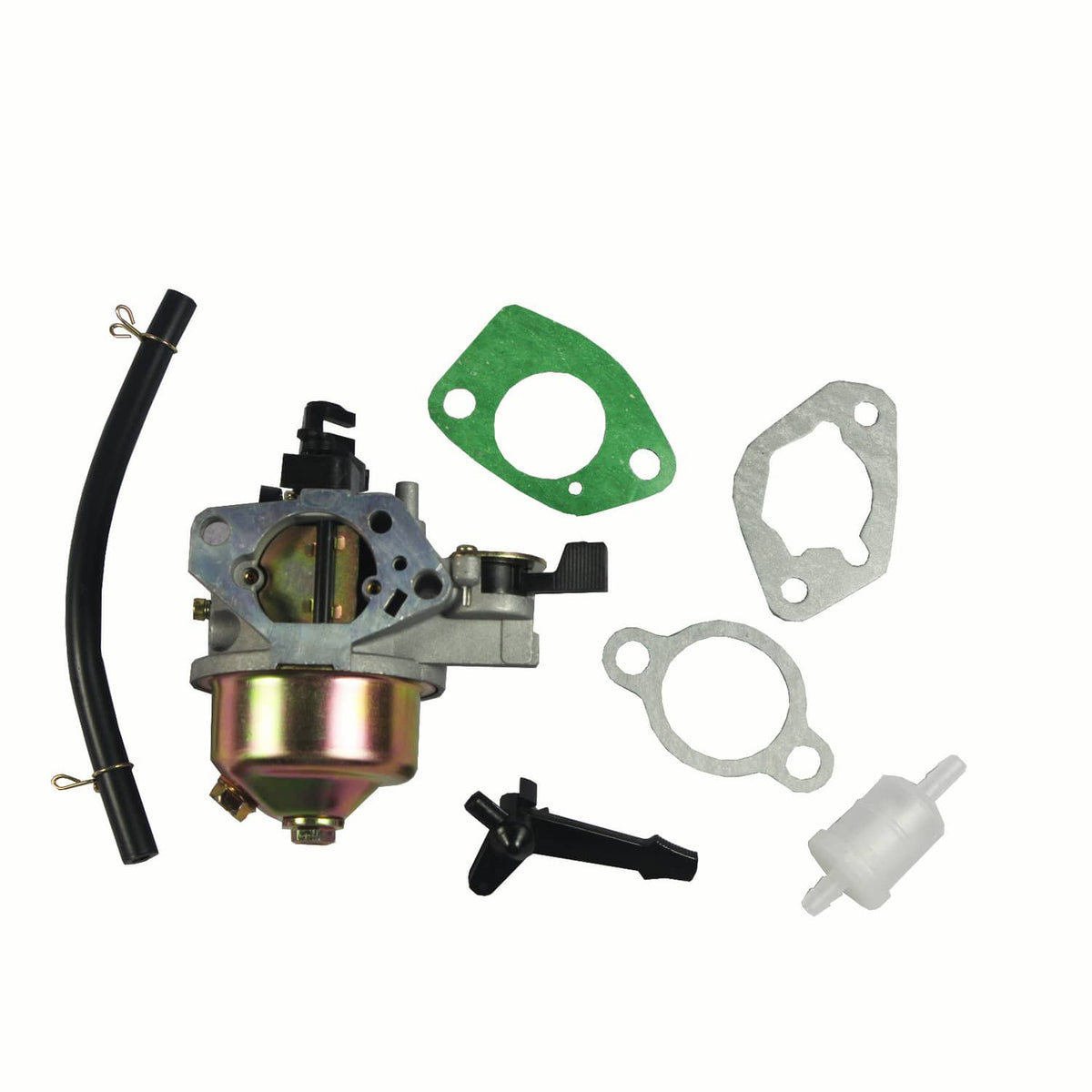 Solidspare Carburetor W/ Fuel Line Fit For Honda  GX390 13hp GX340 11hp 16100-ZF6-V01 Carb