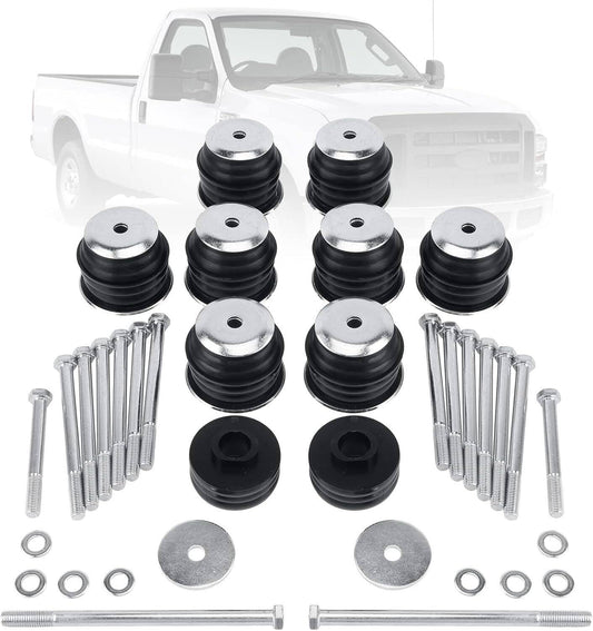 Solidspare Body Cab Mount Bushings Kits KF04058BK for 99-07 Ford F250 F350 Super Duty Black