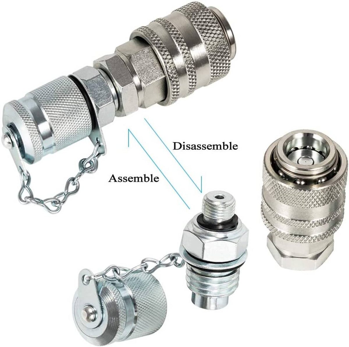 Solid Spare Hydraulic Pressure Test Coupling Kit Connecting Quick for PD Series Coupler