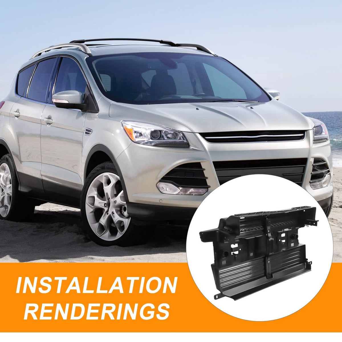 Solidspare Active Grille Shutter w/ Motor Assembly for Ford Escape 2013-2016 CJ5Z8475A