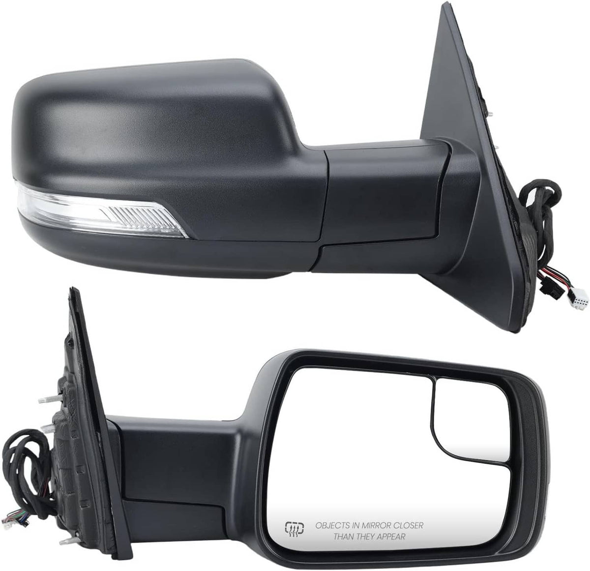 Solidspare Pair For 2019-2024 Ram 1500 Driver & Passenger Side Mirrors w/Heated Turn Signal
