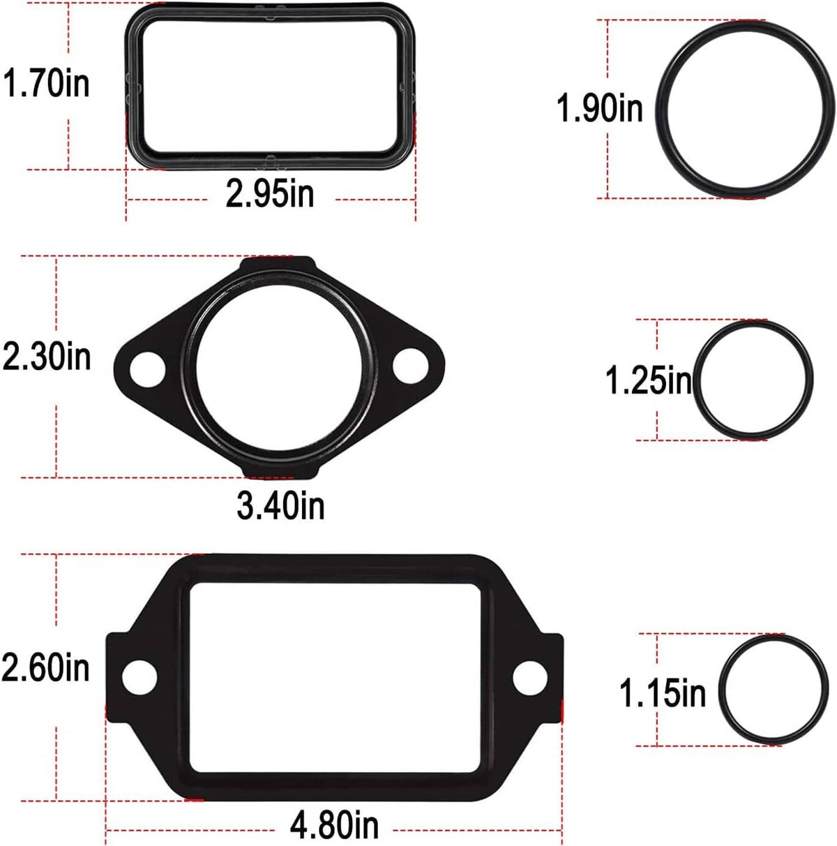 Solid Spare 10263 Oil Cooler Seal Install Kit for 2001-2010 GM 6.6L Duramax LB7 LLY LBZ LMM