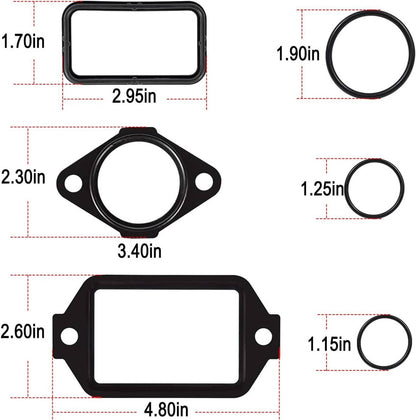 Solid Spare 10263 Oil Cooler Seal Install Kit for 2001-2010 GM 6.6L Duramax LB7 LLY LBZ LMM