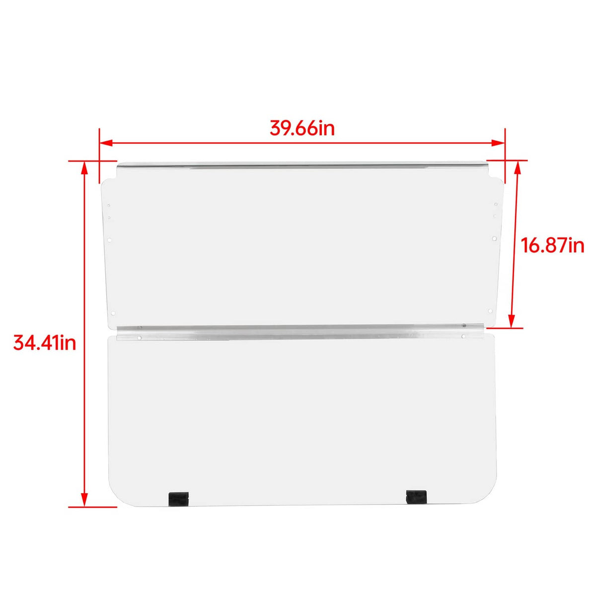 Solidspare For Club Car DS 1982-2000.5 Clear Fold Golf Cart Folding Windshield Windscreen