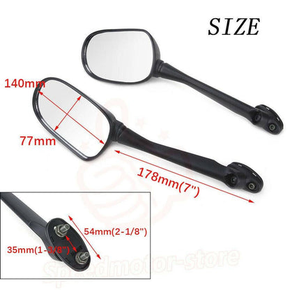 Solidspare 2PC Motorcycle Racing Rearview Side Mirrors For Honda CBR250R CBR 250R 2011-2015