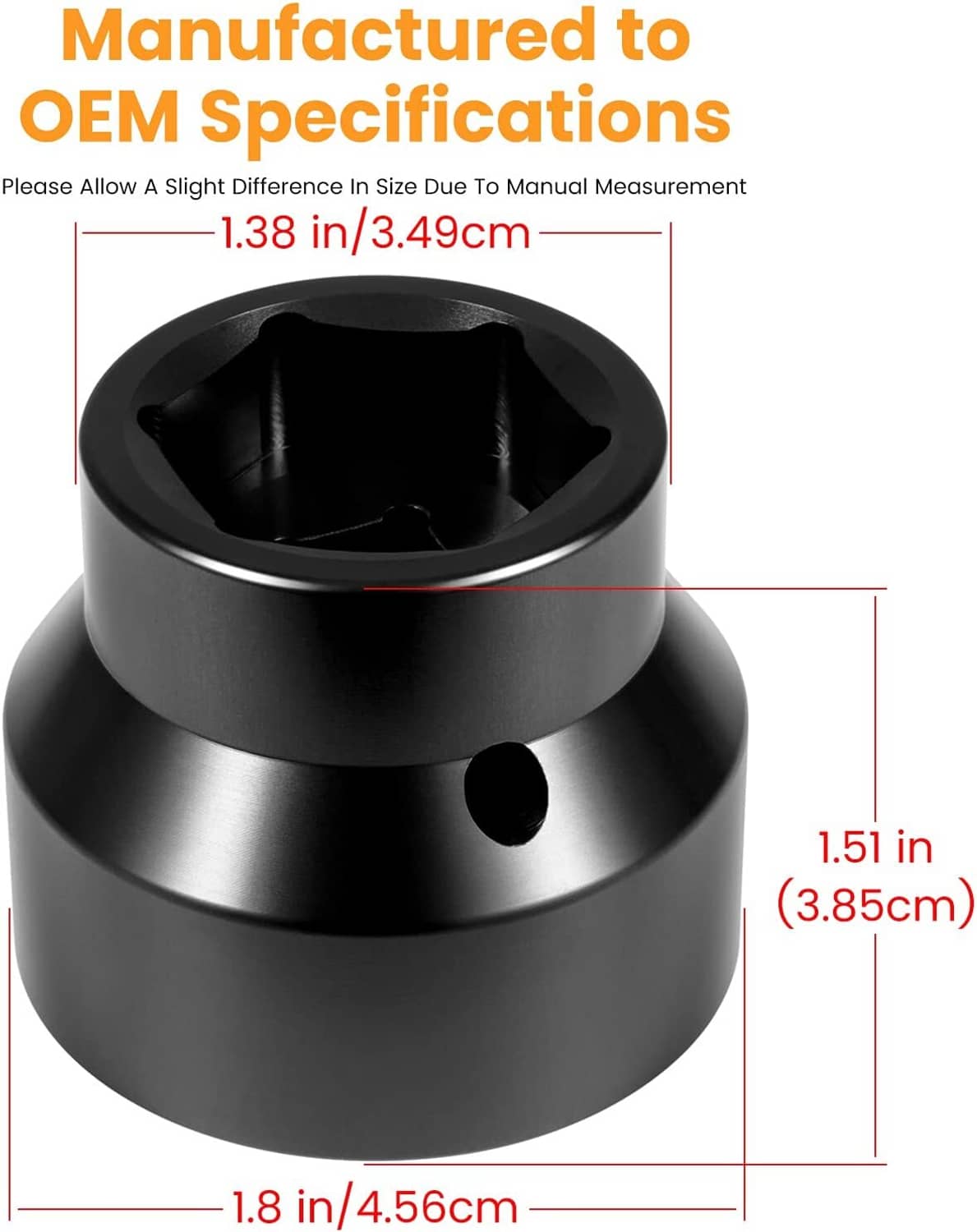 Solid Spare Oil Filter Socket 24mm / 36mm for 2003-2010 Ford 6.0L / 6.4L Powerstroke Diesel