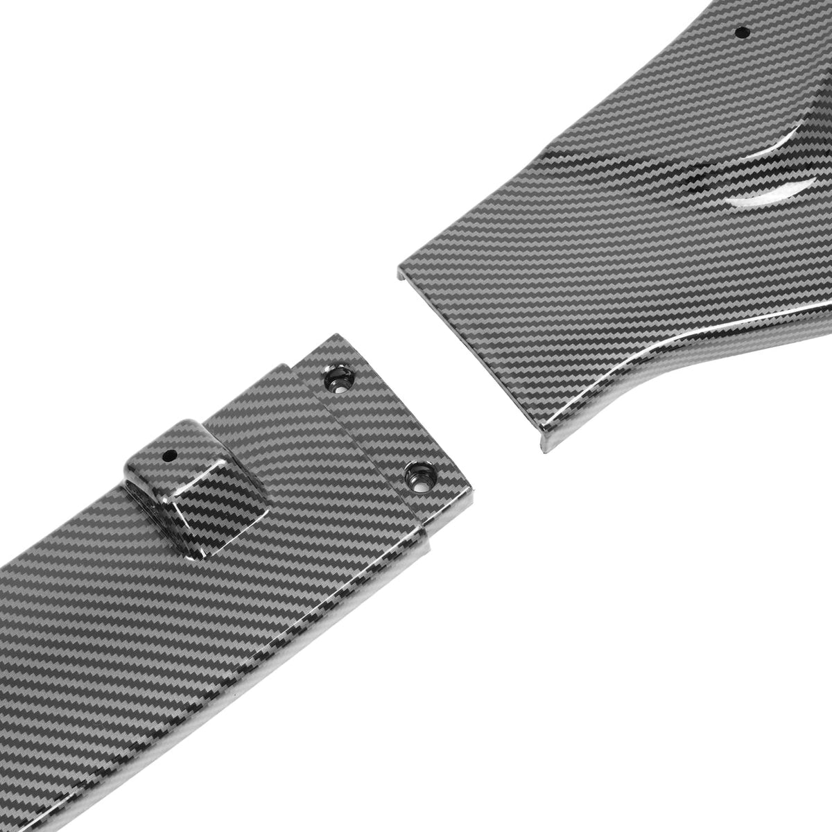 Solid Spare Carbon Fiber Color Front Bumper Lip Splitter For 2018-24 Infiniti Q50 Luxe Base
