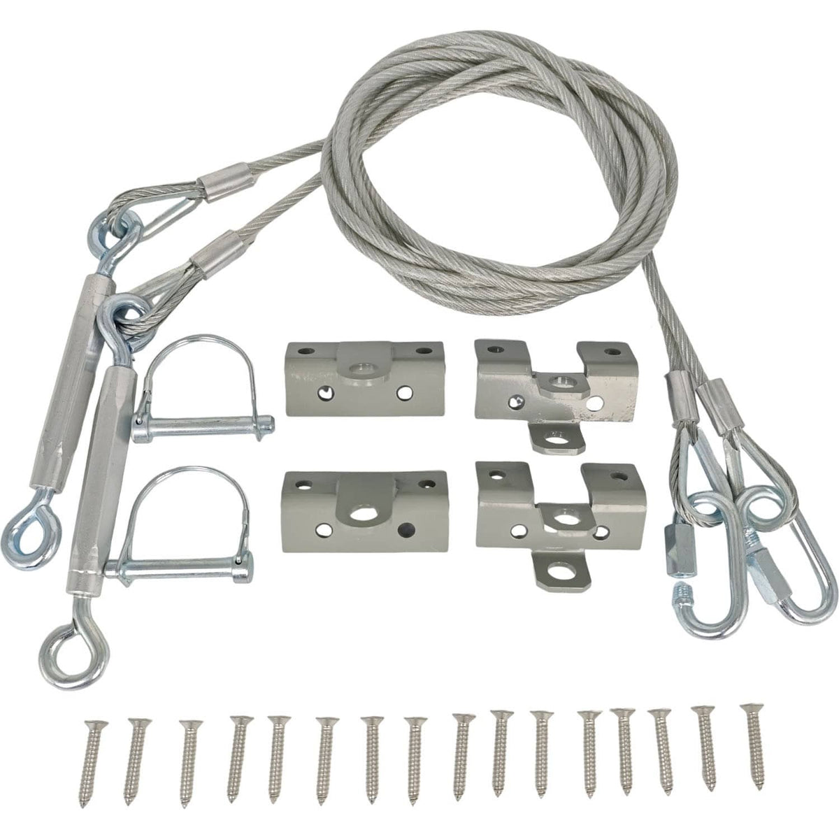 Solid Spare Conversion Cable Kit for Toy Hauler Patio Door 109" Length Upper Lower Bracket