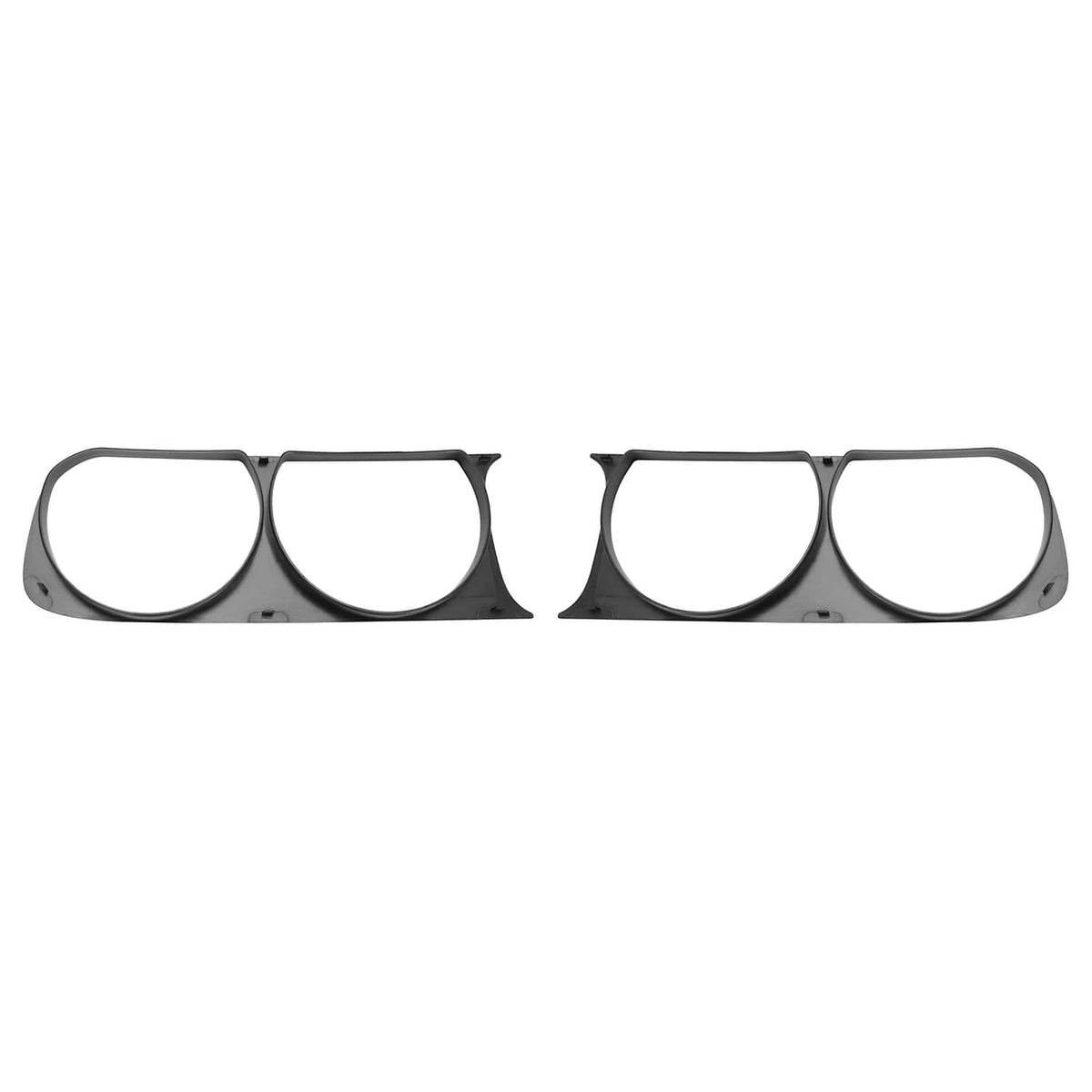 Solid Spare For 2008-2014 Dodge Challenger Headlight Bezel Set of 2 Left and Right Side