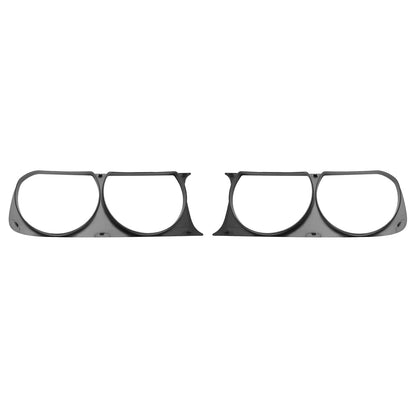 Solid Spare For 2008-2014 Dodge Challenger Headlight Bezel Set of 2 Left and Right Side