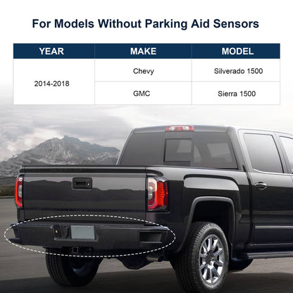 Solidspare Black Rear Step Bumper without Sensor Hole For 14-18 Chevy Silverado Sierra 1500