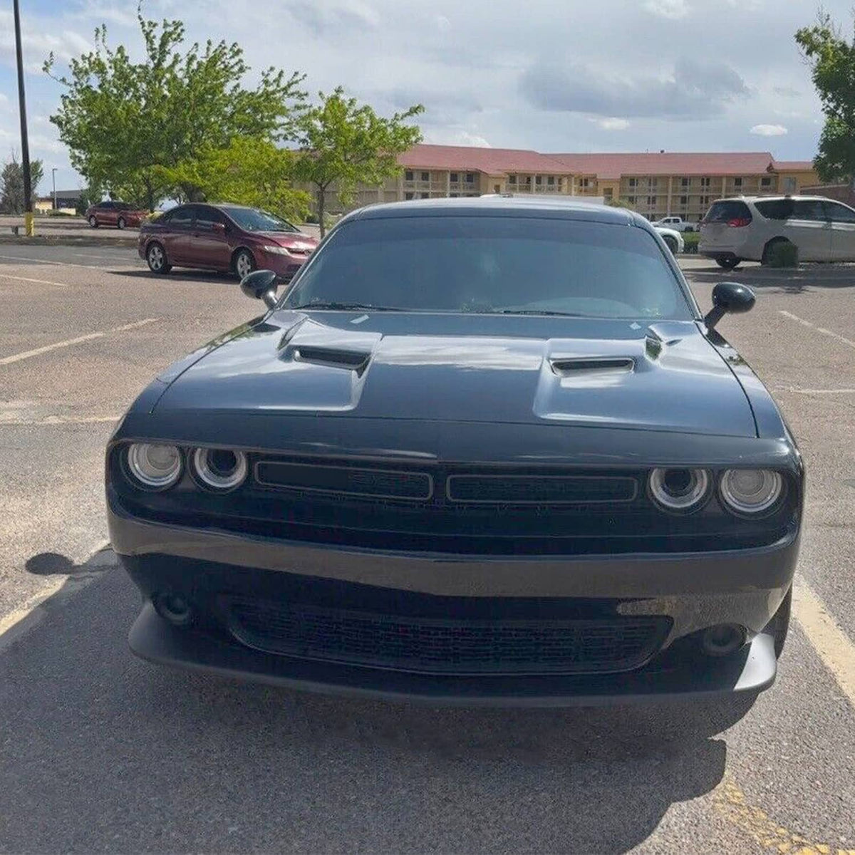 Solid Spare For Dodge Challenger GT & SRT & R/T 2015-2023 Front Bumper Lip Valance Splitter