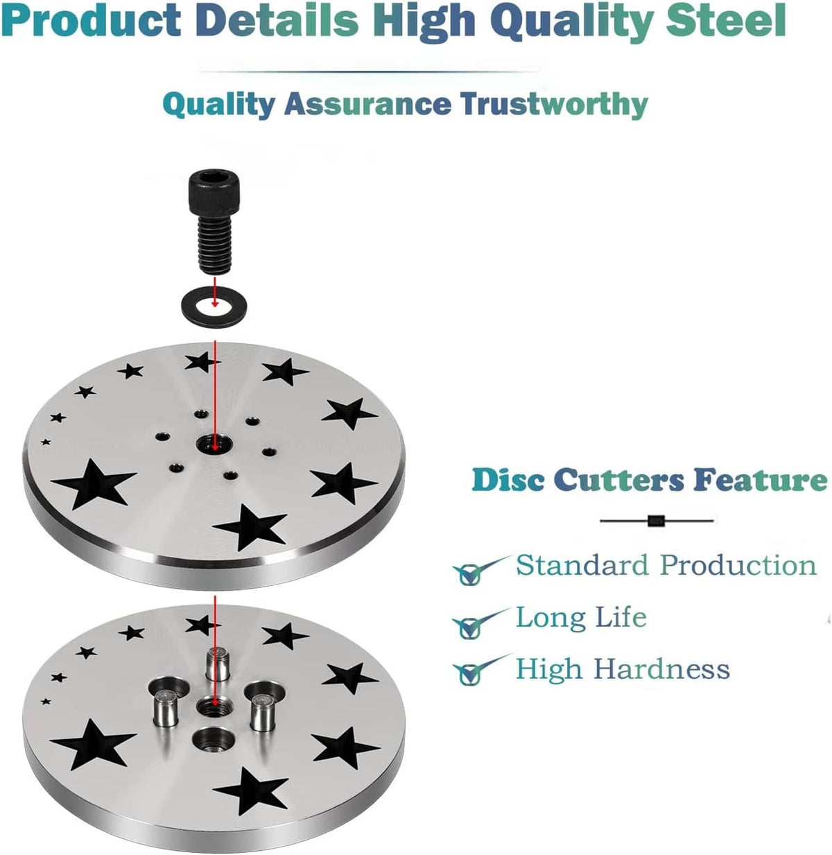 Solidspare Disc Cutter 5mm to 31mm With 10 Punches For Star Shapes Stamping Blanks Star